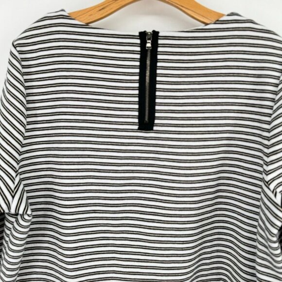 Talbots Woman Striped Black White Top 3/4 sleeve Size 2X  cotton stretch - Picture 9 of 9